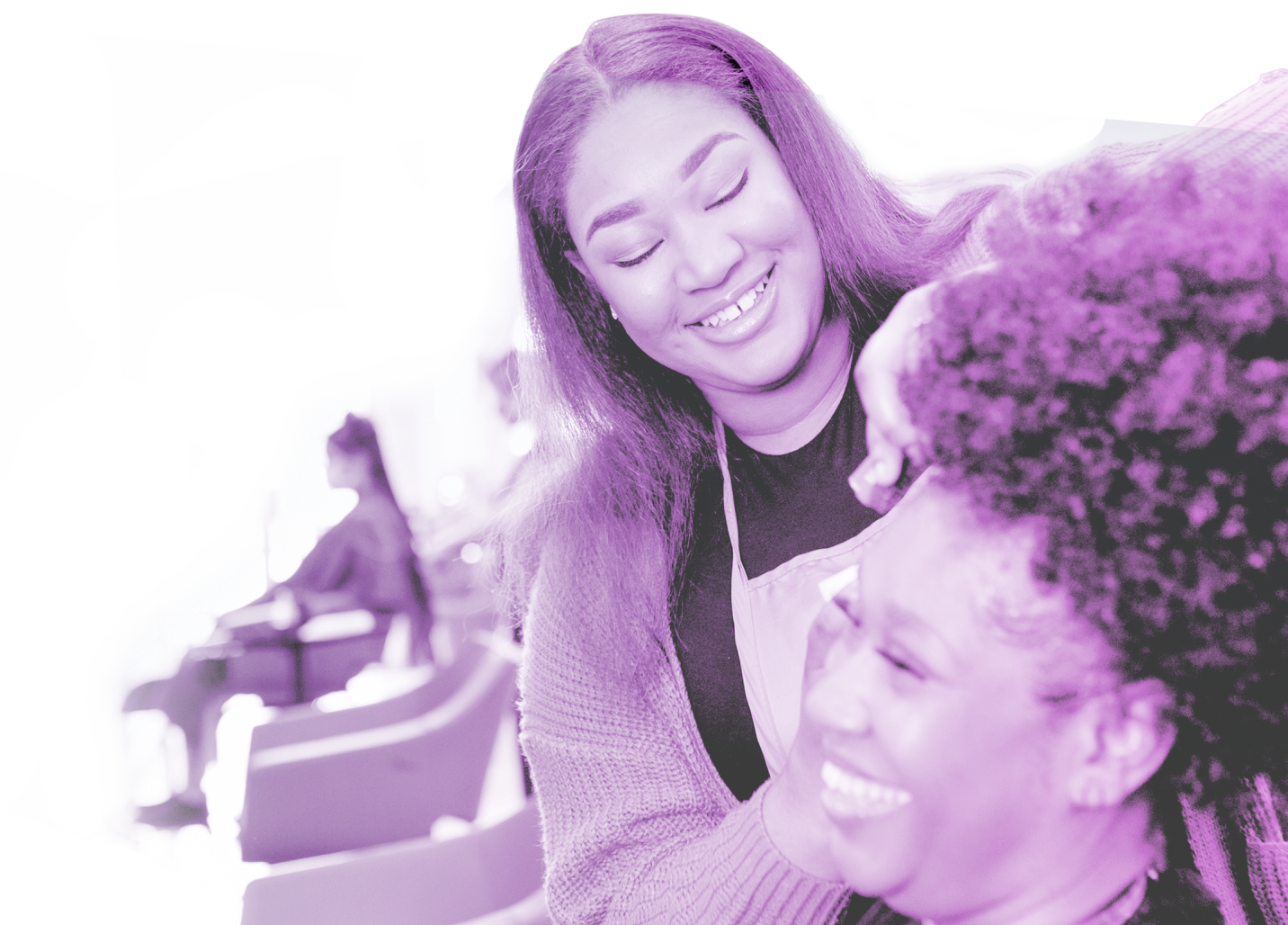 Group of women working in a salon
