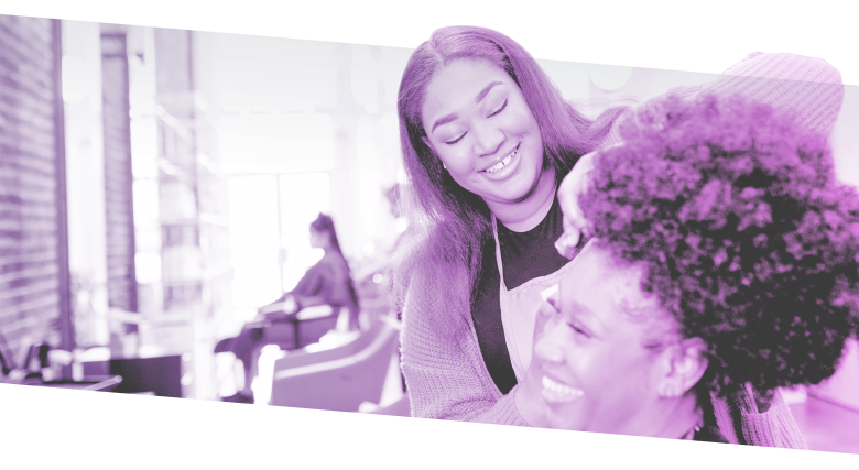 Group of women working in a salon